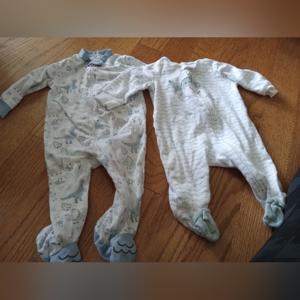 2 footie animal onesies